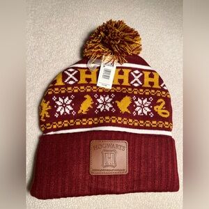 Hogwarts Maroon and Gold Knit Beanie